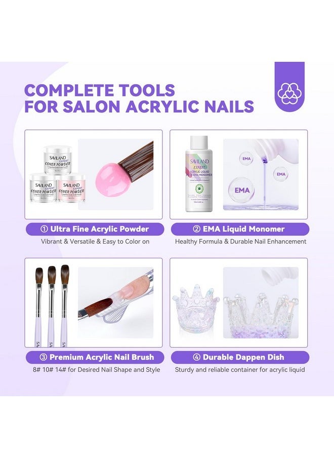 Acrylic Nail Kit: Nail Kit Set Professional Acrylic With Everything Keratin Acrylic Powder Arm Rest Primer Nail Drill Remover Strengthener Cream Full Tools For Beginners Salon Manicurist