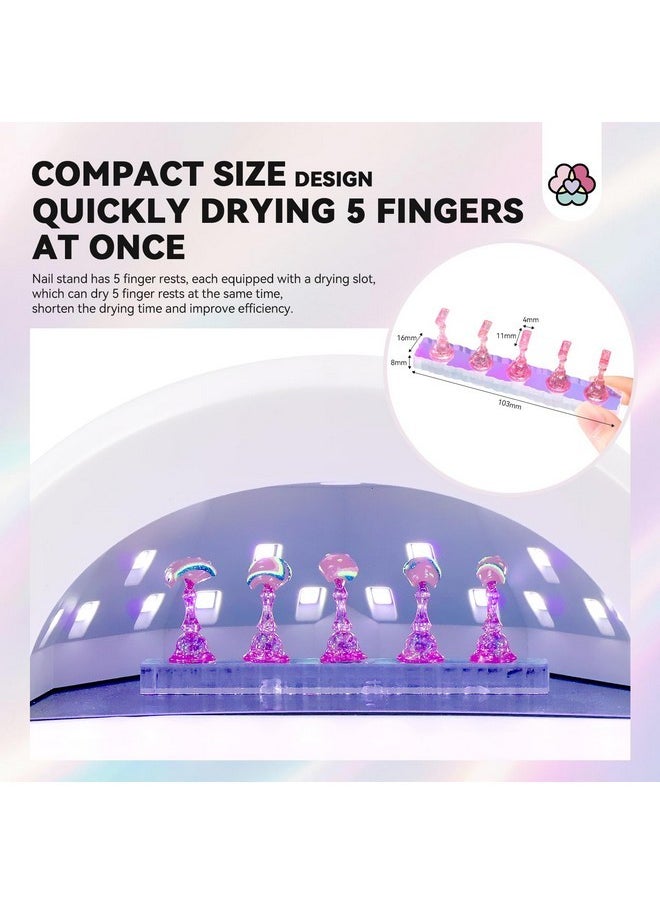 Nail Stand For Press On Nails Display:15Pcs Nail Stand Set 3X Strong Magnet Fake Nail Holder Painting Nails Flase Finger Holder Iridescent Acrylic Nails Art Adhesive Putty Nail Tools Home Diy