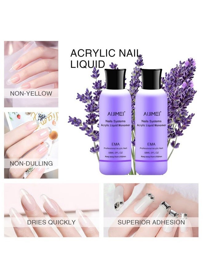 Acrylic Liquid For Acrylic Nail Liquid 4Oz Acrylic Monomer For Doing Acrylic Nails Acrylic Liquid Nail Extension Liquid Monomer 2Pcs 2Oz For Acrylic Nails