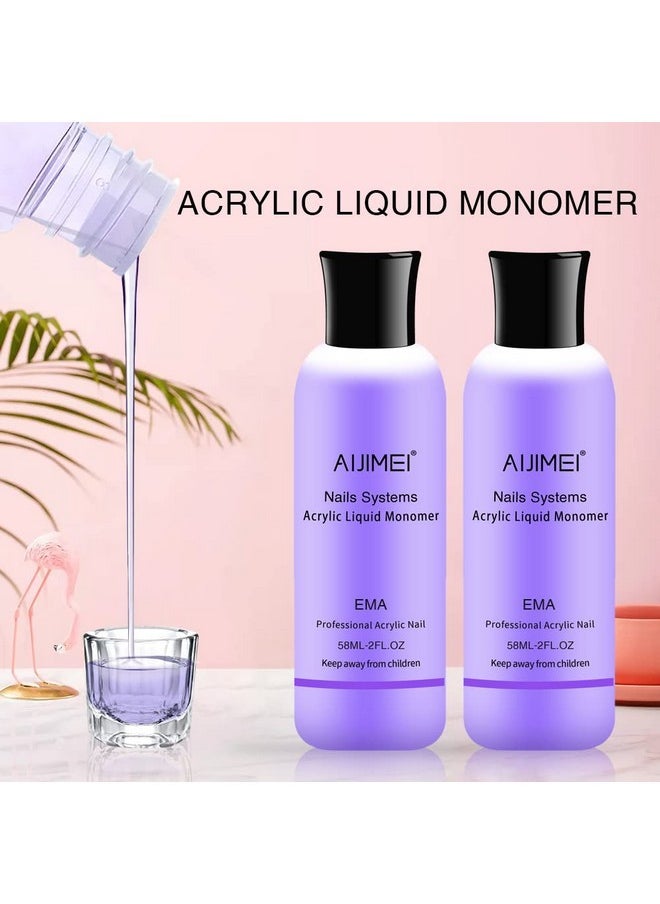 Acrylic Liquid For Acrylic Nail Liquid 4Oz Acrylic Monomer For Doing Acrylic Nails Acrylic Liquid Nail Extension Liquid Monomer 2Pcs 2Oz For Acrylic Nails