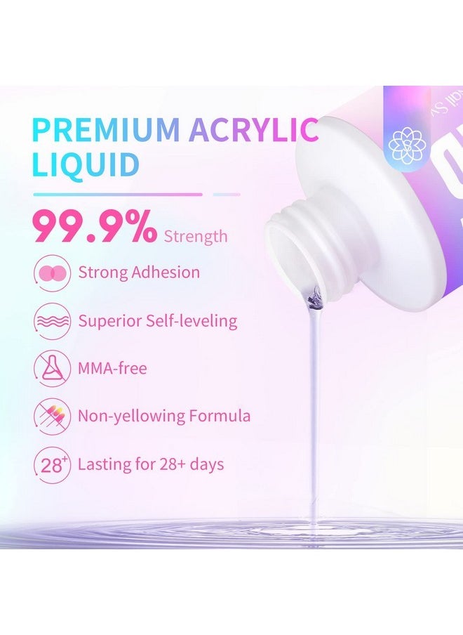 4.06 Oz Monomer Acrylic Nail Liquid - 120Ml Acrylic Liquid For Acrylic Powder Non-Yellowing Formula For Acrylic Nails Application Nail Extension & Carving Nail Starter Home Diy