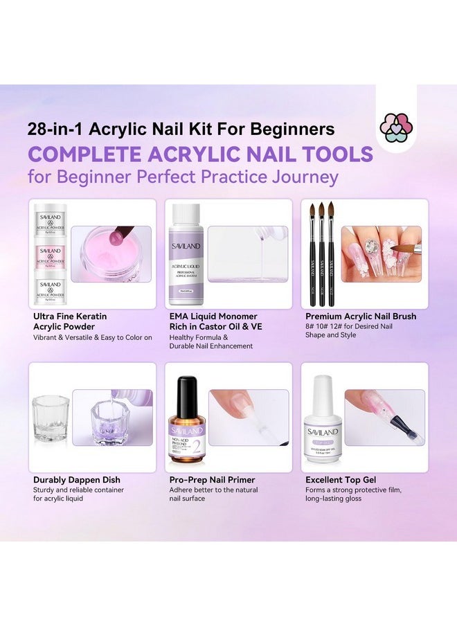 Acrylic Nail Kit With Everything: Acrylic Kit With Nail Drill Nail Kit Acrylic Set For Beginners Starter Acrylic Nail Set Full Acrylic Nail Supplies For Nail Extensions