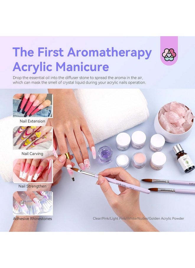 Professional Acrylic Nail Kit With Drill: Nail Kits Acrylic With Everything For Beginners Acrylic Powder And Liquid Set With Essential Oil Dehydrator Primer Acrylic Nail Set Starter Kit Salon