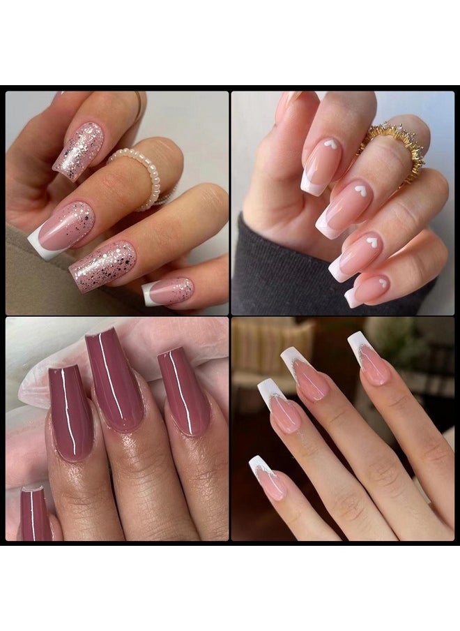 600Pcs Square Nail Tips, Medium Square Gel X Nail Tips Clear Fake Nails Full Cover Acrylic Nail Tips For Extension Nail Manicure Salon Home Diy