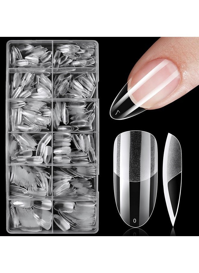 600Pc Oval Gel X Nail Tips Medium Fake Nails Clear Press On Nails Medium Oval Soft Gel Nail Tips Full Cover False Nail Clear Gel X Tip For Acrylic Nails Extension Press Nails Making