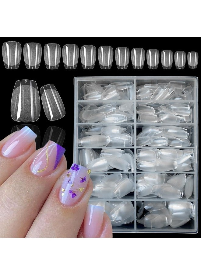 600Pc Coffin Fake Nail Short Gel X Nail Tips Full Cover Clear Gel X False Nails Xs Soft Gel Artificial Fingernails For Women Girls Kids Gel Acrylic Nail Extension Press On Nails Making