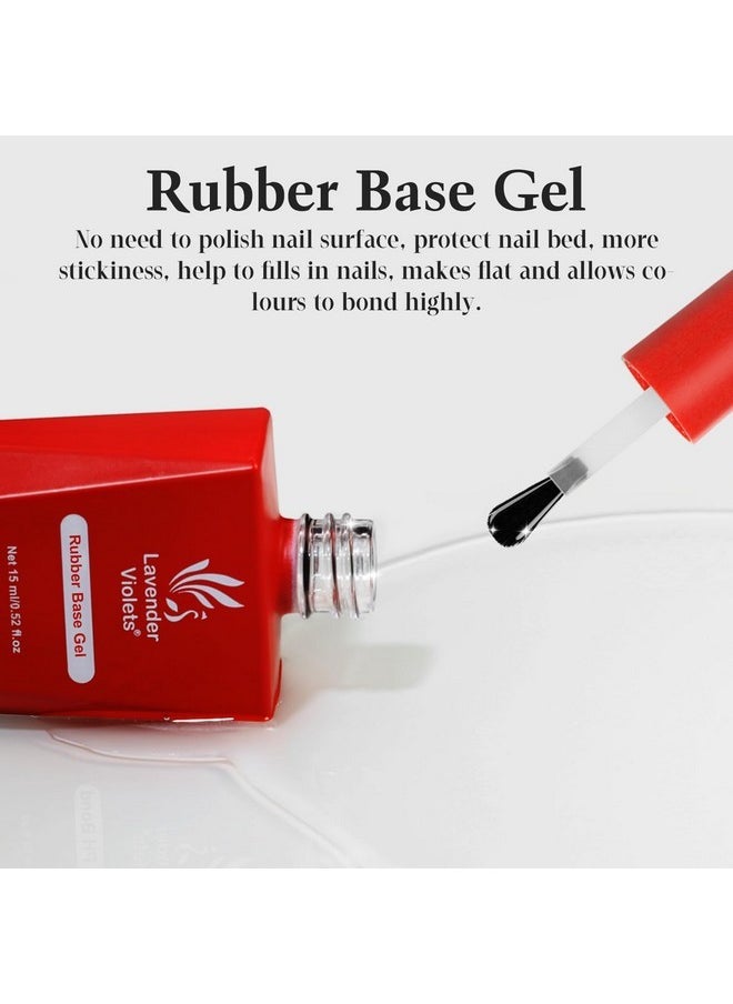 15Ml Rubber Gel Base Coat - Strengthen Thin Nails, Soak Off Uv Led Base Gel Polish A105