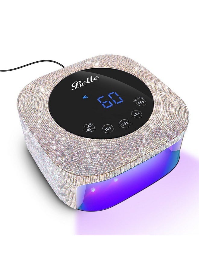 Uv Led Nail Lamp, Professional Uv Light For Gel Nails, Led Nail Lamp With 4 Timer Modes, Gel Nail Light Nail Dryer Decorate With Sparkling Nail Rhinestones Diamond