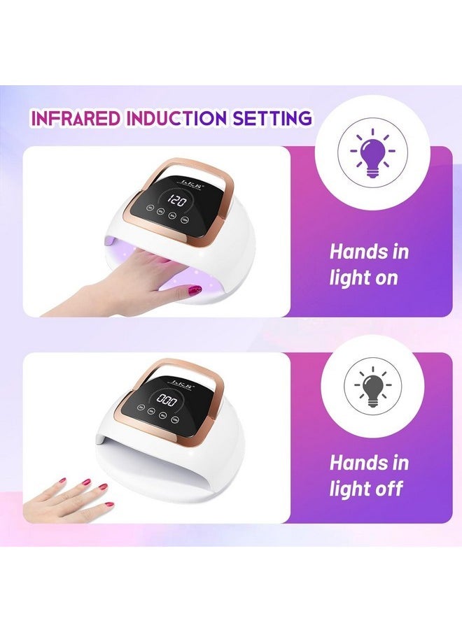 268W Uv Led Nail Lamp With Lcd Touch Screen And 4 Timer Settings For Gel Nails