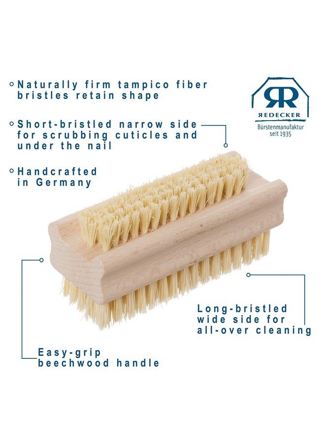 Tampico Fiber And Beechwood Nailbrush, 3-5/8 Inches