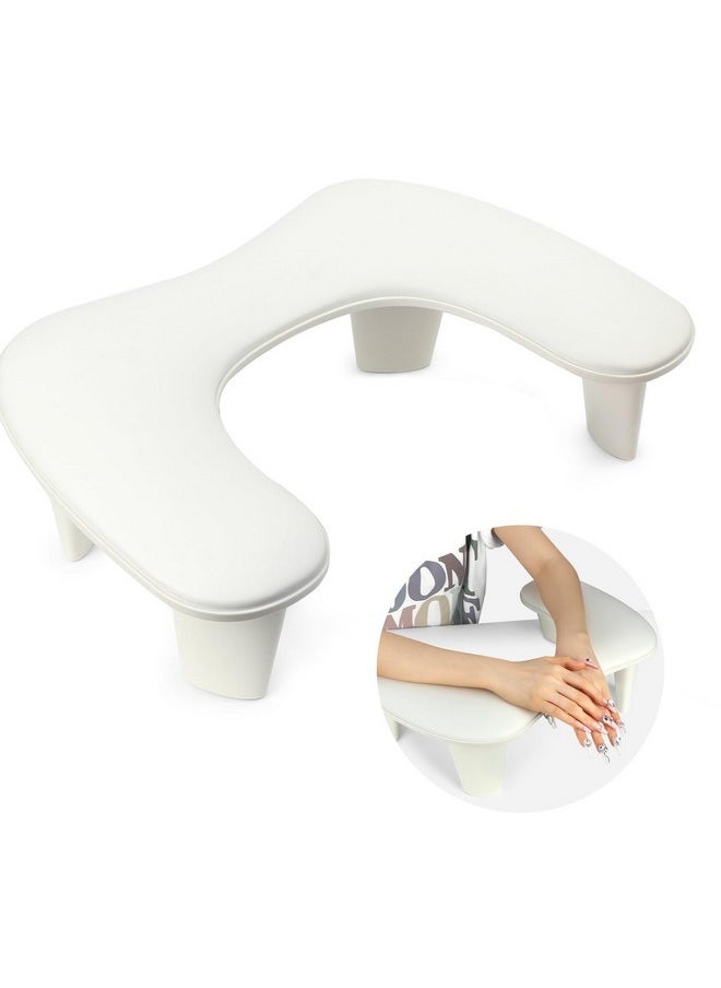 Arm Rest For Nails Tech: U-Shaped Ergonomic Nail Arm Rest Hand Rest Professional Salon Supplies Waterproof Hand Holder Nail Pillow Detachable Legs Nail Bench Rest Stand Manicure Pedicure Shop