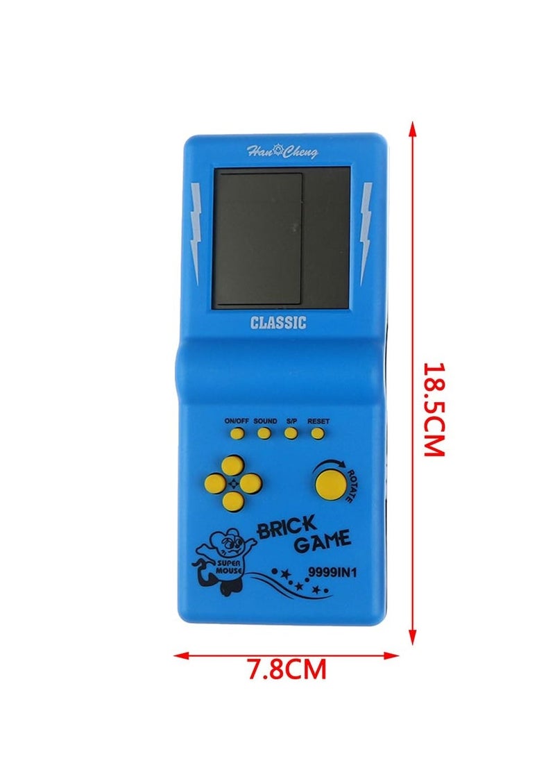 3 Pcs building block game console, large screen handheld game electronic game, built-in 23 classic games, suitable for children and adults