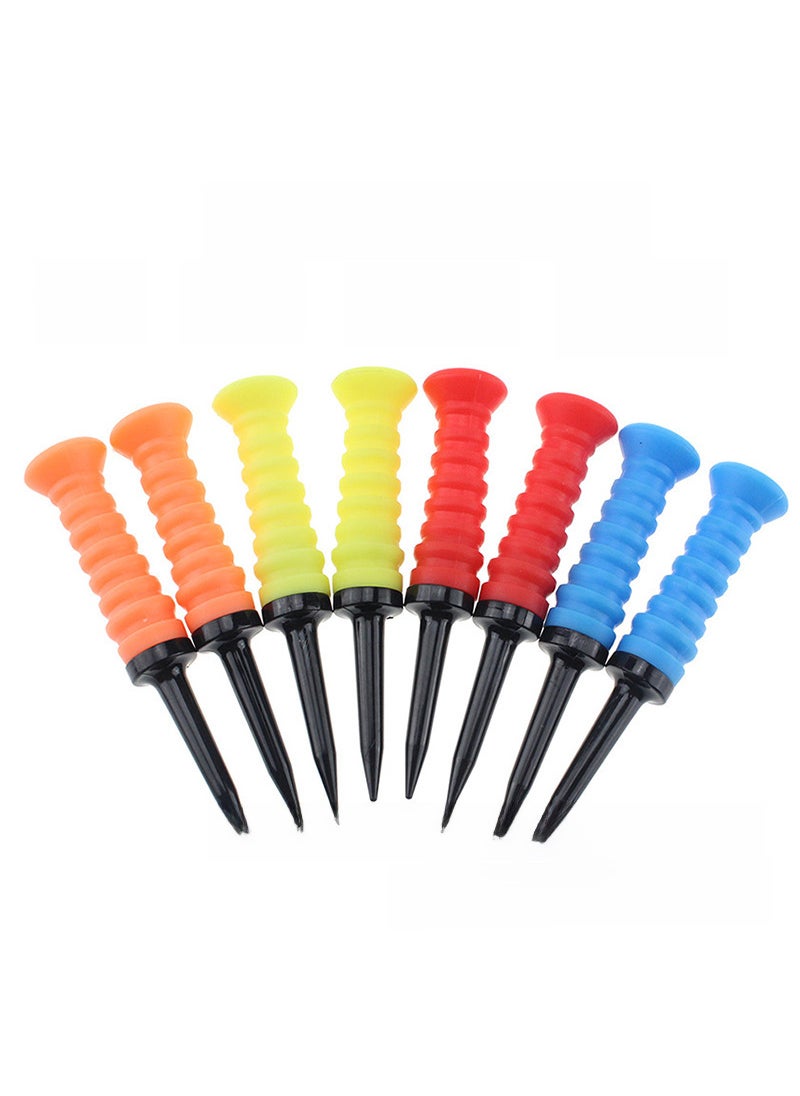 New golf elastic ball TEE ball nail soft rubber sleeve plastic ball support elastic limit ball nail 5 color choice Blue