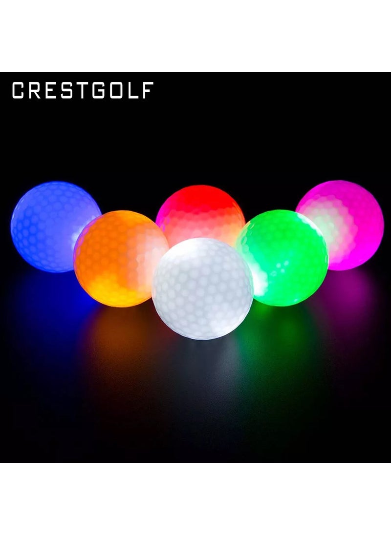 Luminous golf ball LED golf ball luminous ball night club practice ball flashing ball hitting luminous 6 colors optional No LOGO Red