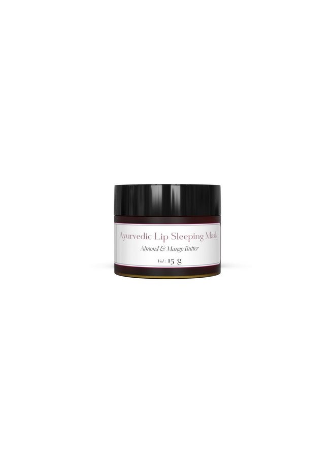 Ayurvedic Lip Sleeping Mask With Almond And Mango Butter For Nourish, Hydrate, Reduce Lip Lines, And Restores Moisture Effectively To The Lip Skin, 15 Grams