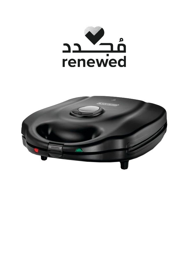 Renewed - 4 Slice Sandwich & Grill Maker (Damaged Box) 1400 W TS4120-B5 Black/Sliver