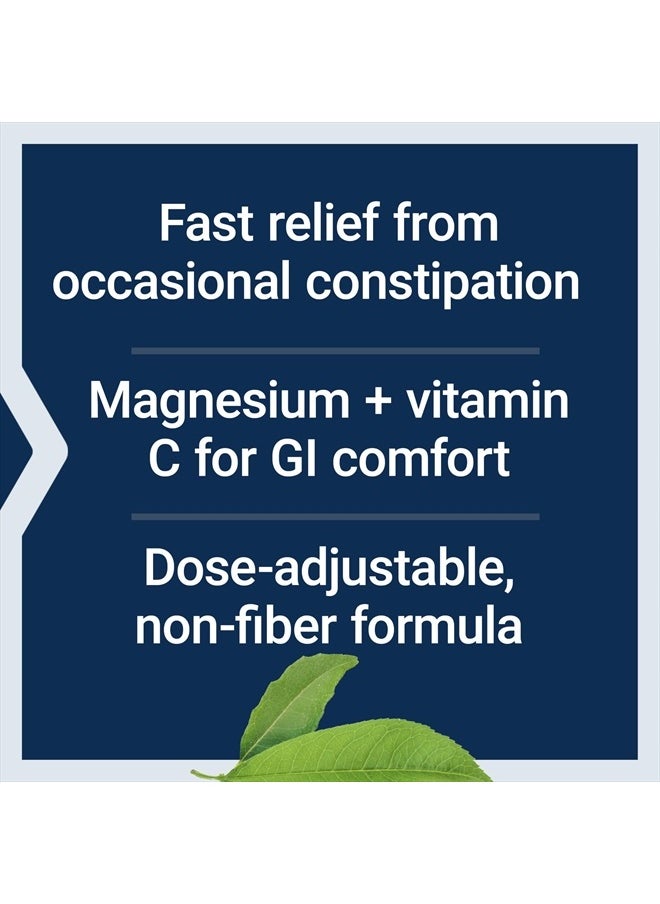 Effervescent Vitamin C Magnesium Crystals, immediate Relief from Occasional Constipation, Gluten-Free, Non-GMO, Vegetarian, Net Wt. 180 Grams