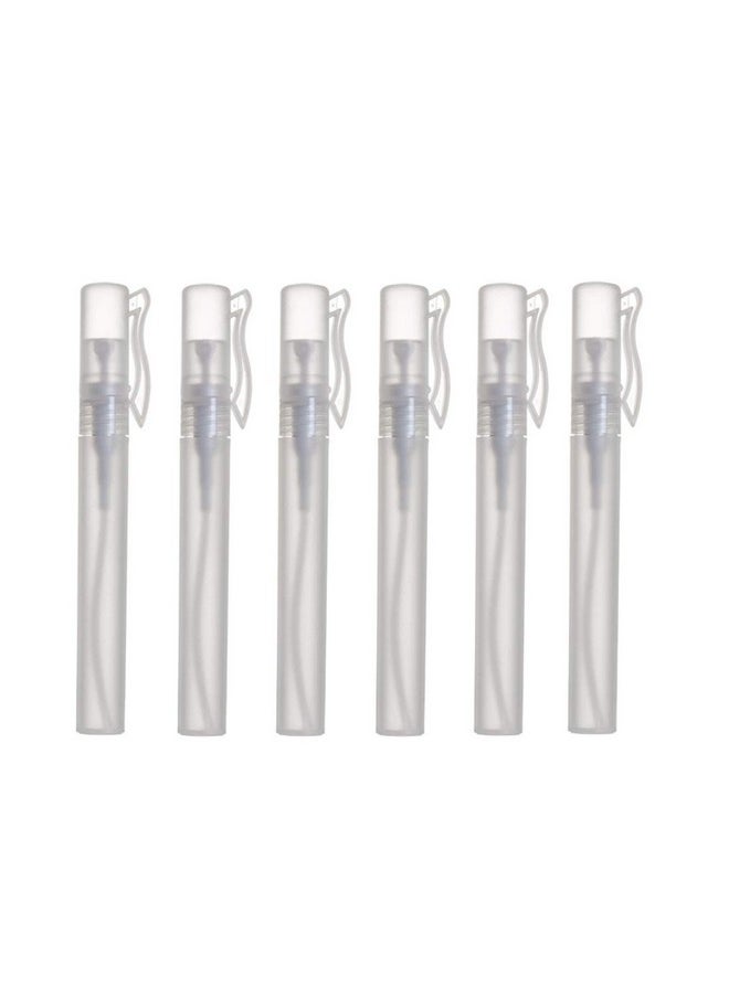 6Pcs Transparent Spray Bottles Mini Perfume Pen Empty Cosmetic Sample Containers Refillable Fine Mist Bottle (10Ml)