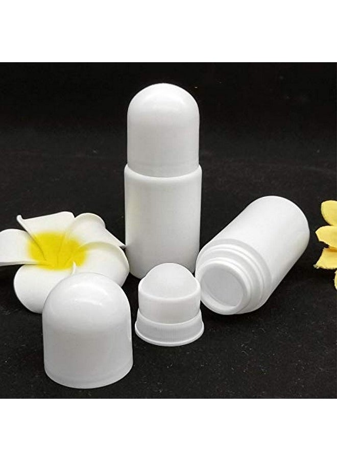 4 Pcs Deodorant Roller Bottles With White Plastic Roller Balls Refillable Roll On Bottles For Perfumes Aromatherapy Oils (30Ml)