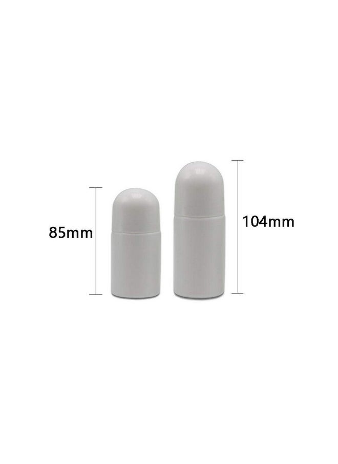 4 Pcs Deodorant Roller Bottles With White Plastic Roller Balls Refillable Roll On Bottles For Perfumes Aromatherapy Oils (30Ml)