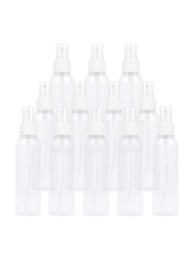 12 Pack Empty Transparent Plastic Fine Mist Spray Bottle 120 Ml (4 Oz)