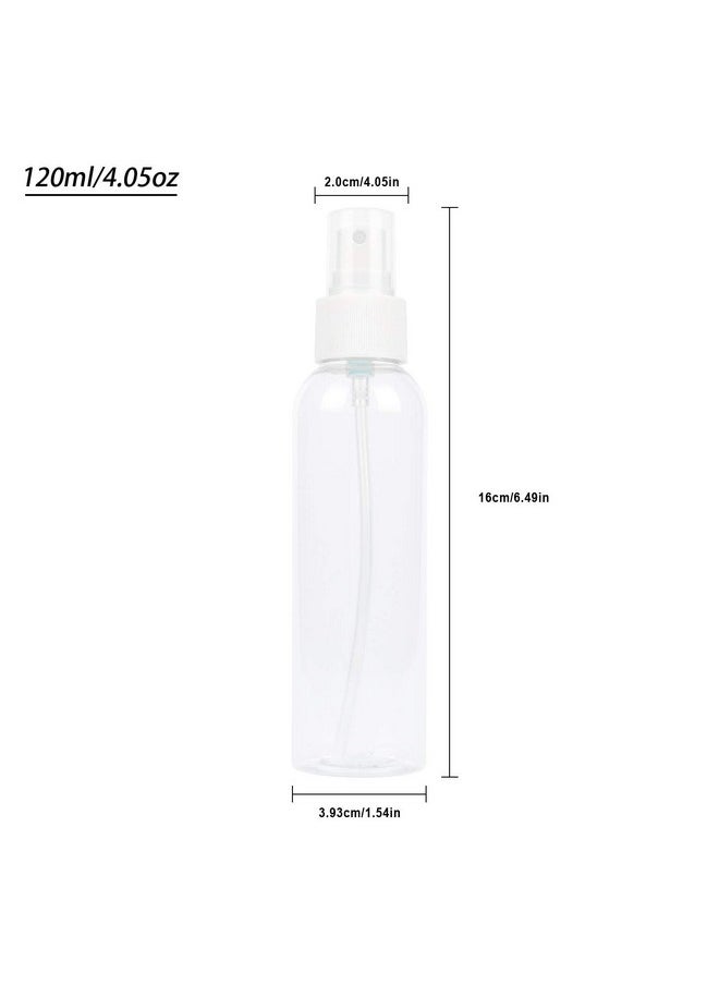 12 Pack Empty Transparent Plastic Fine Mist Spray Bottle 120 Ml (4 Oz)