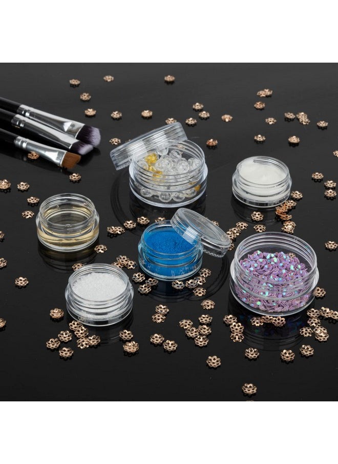 10 Gram Sample Containers, 40 Count Cosmetic Containers With Lids, Refillable Empty Sample Jars, Small Plastic Containers With Lids (Full Clear)