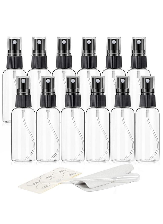 1 Oz Spray Bottle, 12 Pack Mini Spray Bottles, 30Ml Small Spray Bottle Fine Mist Spray Bottles For Essential Oils, Travel, Perfumes, With Stickers, Tissues, Droppers