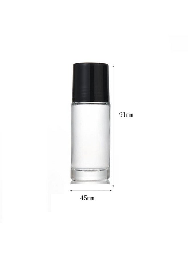 2 Pcs 50Ml/1.7Oz Glass Deodorant Roller Bottle Empty Roll On Bottles Deodorant Containers Diy Rollerball Bottles For Sunscreen Moisturizer Cosmetics