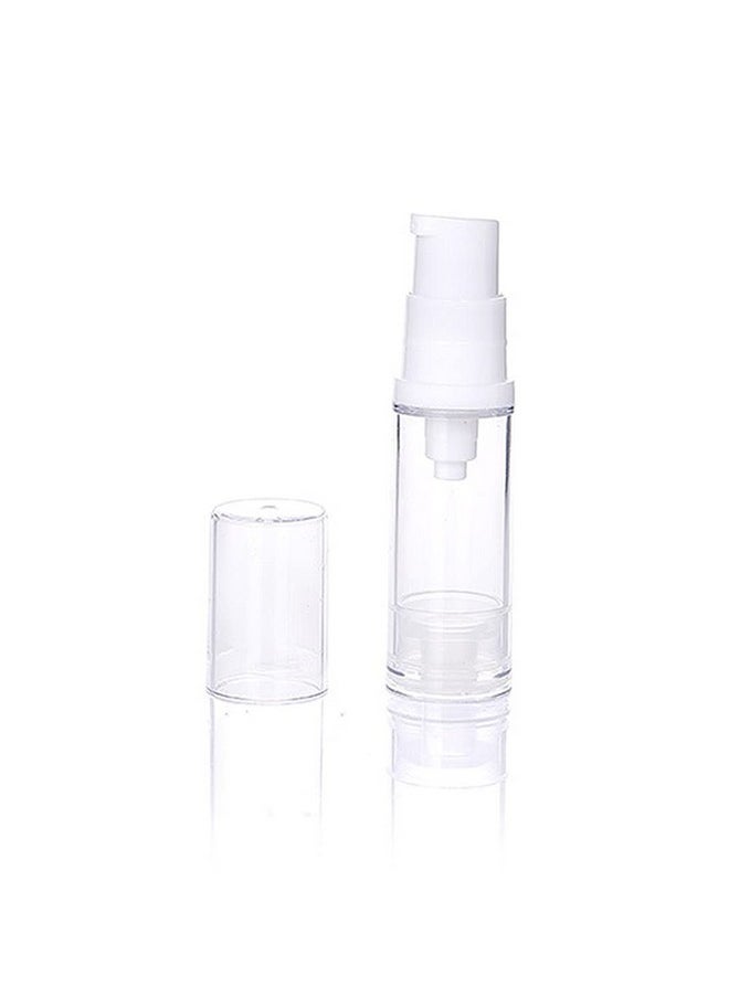 12 Pcs Vacuum Lotion Bottles Plastic Empty Airless Pump Bottles Travel Diy Cosmetic Cream Pump Bottles Makeup Foundation Toiletries Liquid Vacuum Container (10Ml)