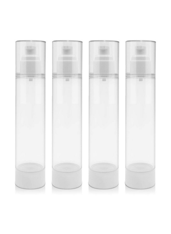 120Ml / 4Oz Airless Vaccum Pump Travel Bottles For Lotions, Cream - 4 Pack