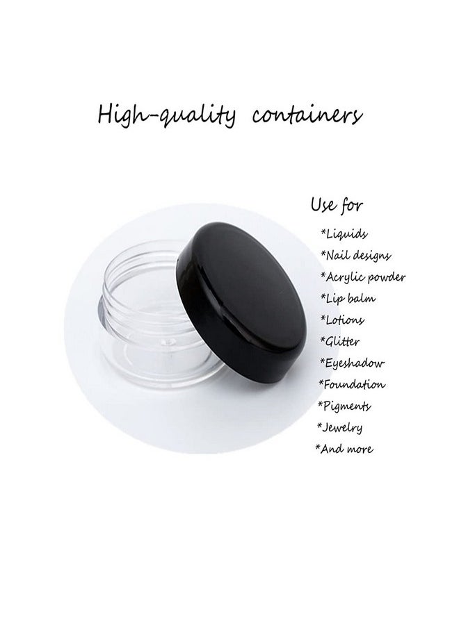 5 Gram Sample Containers With Lids, 200Pcs Mini Makeup Containers, Empty Plastic Travel Cosmetic Containers With Labels