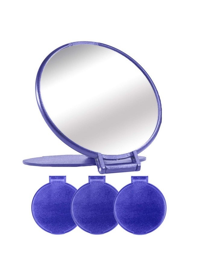 Compact Mirror Bulk Round Makeup Mirror For Purse, Set Of 3, 2.6