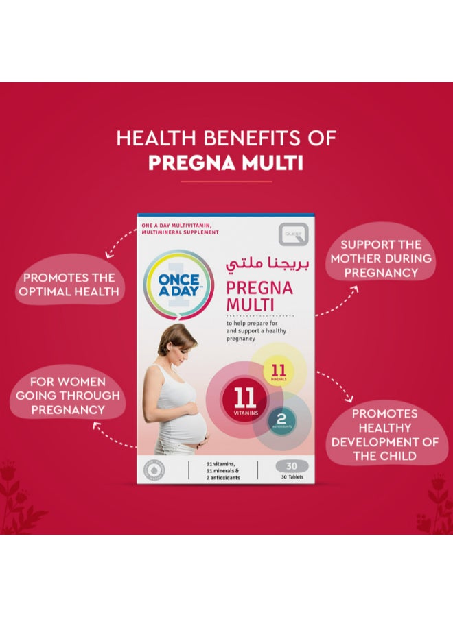 Pregna Multi - To Help Prepare Healthy Pregnancy  30 Tablets