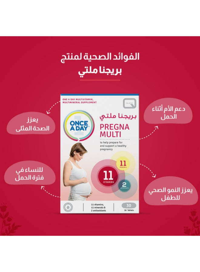 Pregna Multi - To Help Prepare Healthy Pregnancy  30 Tablets