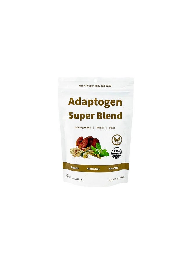 Cherie Sweet Heart Adaptogen Super Blend, Usda Organic, Maca + Reishi + Ashwagandha, 6 Ounce Bag, Non-Gmo, Vegan, Gluten Free