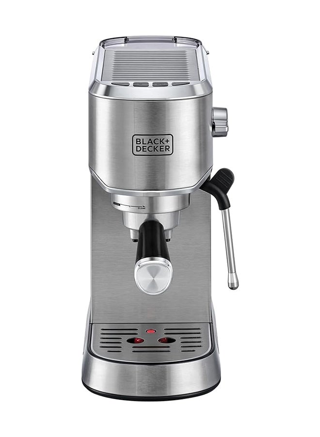 Renewed - Espresso Coffee Machine With Milk Frother & 15 Bar Pump Pressure (Damaged Box) 1 L 1450 W ECM150-B5 Silver