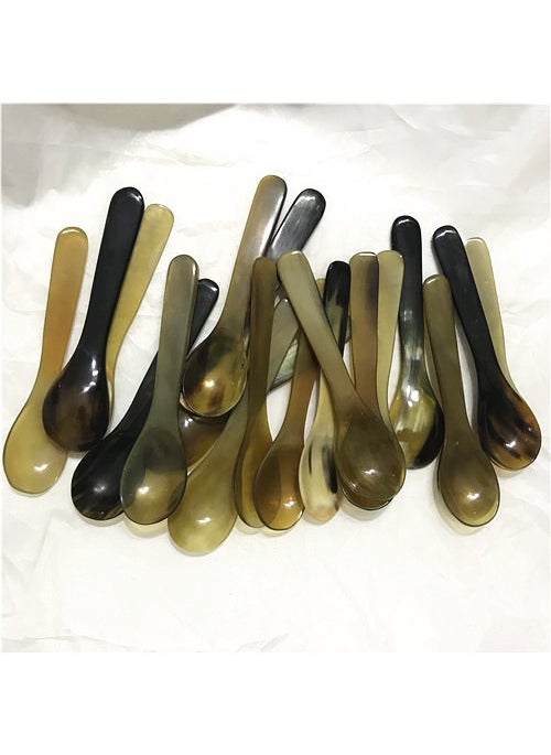 Wholesale yak horn ox horn coffee spoon annual best-selling Taobao hot-selling small spoon 13-14cm