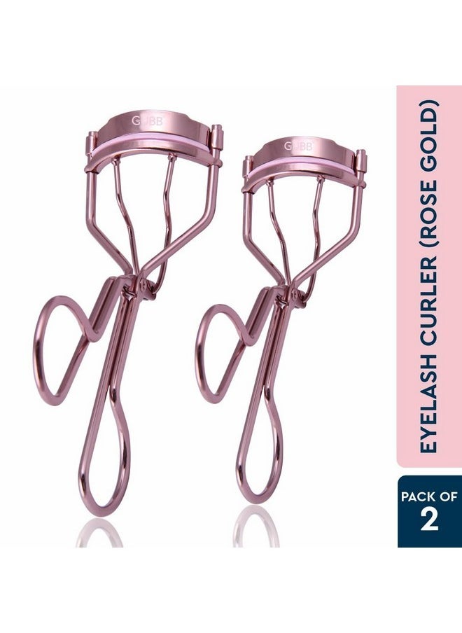 Eyelash Curler For Women | Creates Eye-Opening & Lifted Lashes | Long-Lasting Lash Curls For All Eye Shapes | Get Perfect Curl In 5 Seconds - Rose Gold | Pack Of 2