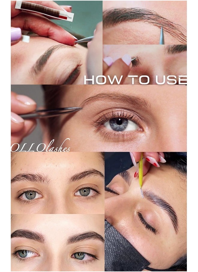 Eyebrow Extensions Ei Curl 0.10Mm Mix4-8Mm 4Mm 5Mm 6Mm 7Mm 8Mm Black Color (Black Mix4-8Mm 0.10 Ei Curl)