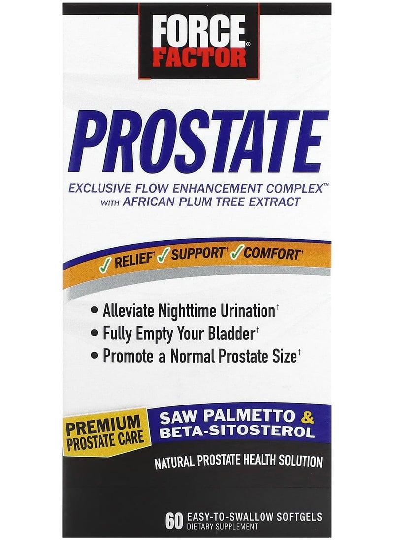 Prostate Natural Prostate Health Solution 60 Easy-To-Swallow Softgels