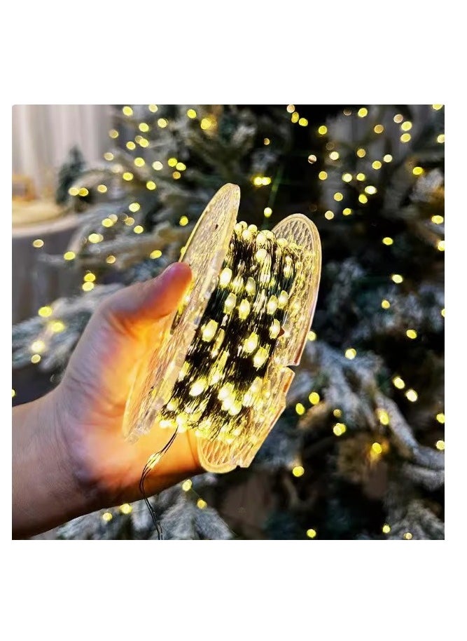 flashing light string warm white , waterproof tree lights for New Year's parties or birthday celebrations, decorative warm light with 8 flashing modes, (plug-in with remote control type)