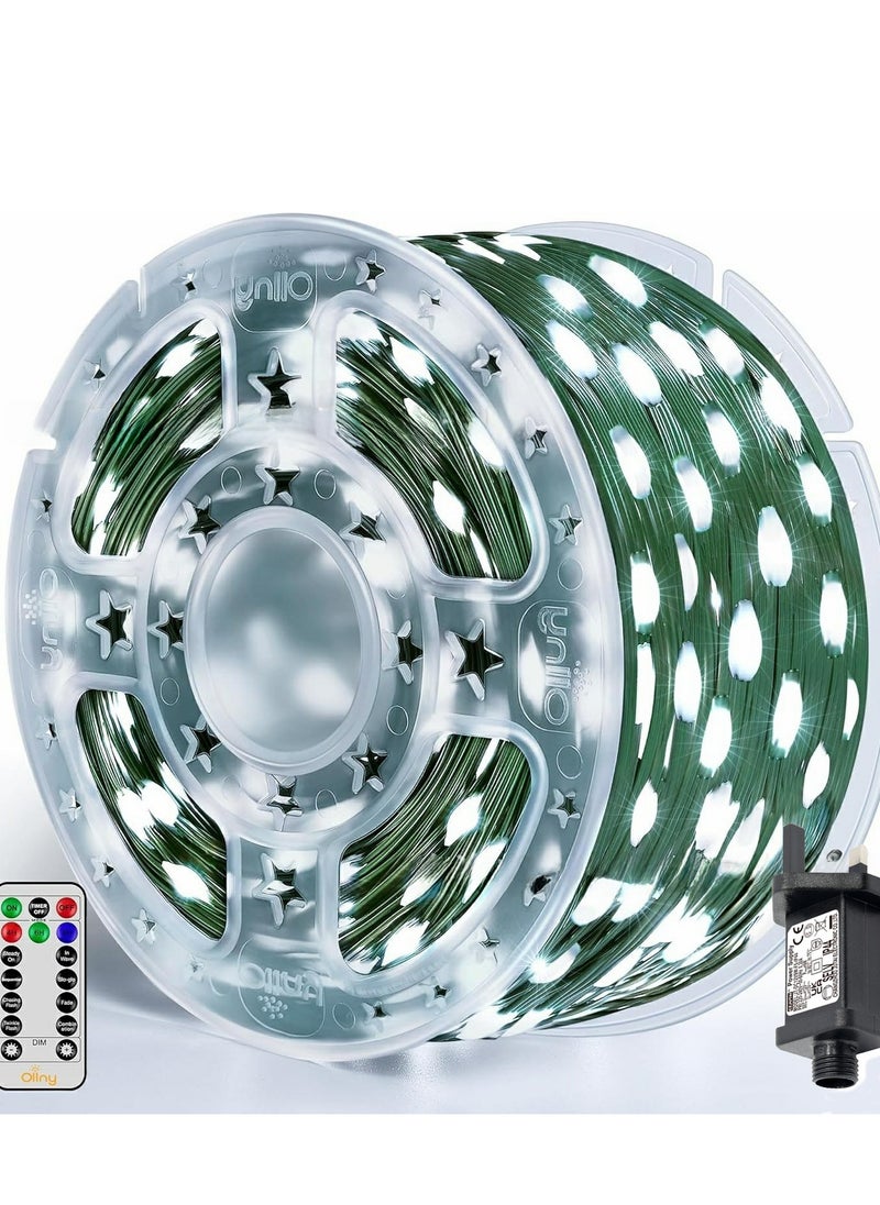 flashing light string warm white , waterproof tree lights for New Year's parties or birthday celebrations, decorative warm light with 8 flashing modes, (plug-in with remote control type)
