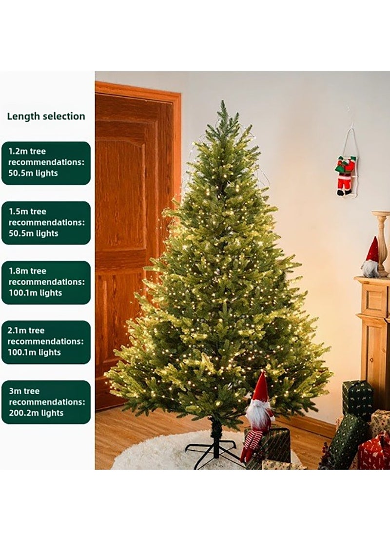 flashing light string warm white , waterproof tree lights for New Year's parties or birthday celebrations, decorative warm light with 8 flashing modes, (plug-in with remote control type)