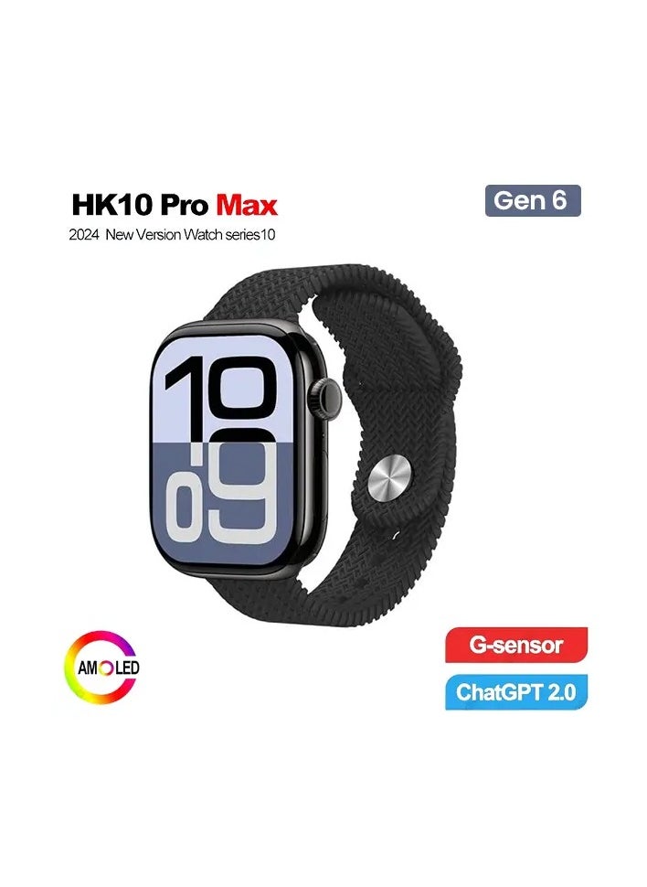 HK10 Pro Max Multifunctional Amoled Display Smart Watch for Men & Women