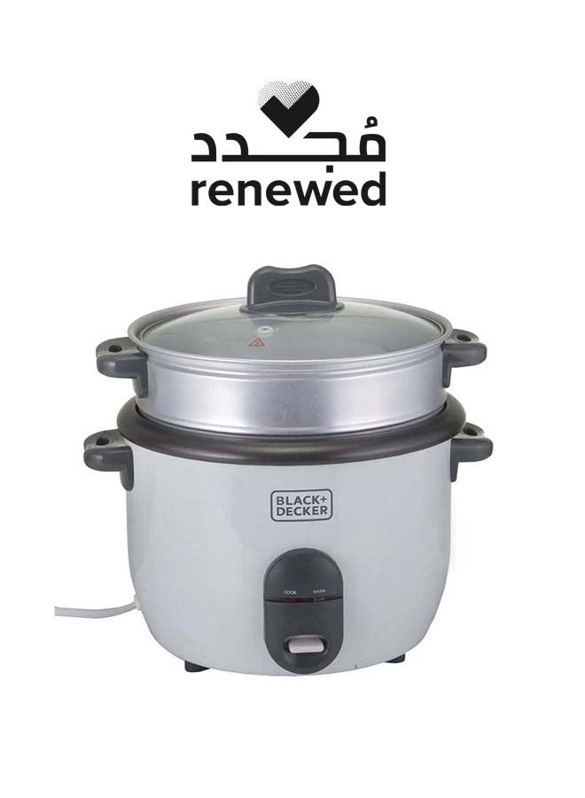 Renewed - Rice Cooker Non-Stick With Steamer 2-in-1 (Damaged Box) 1.8 L 700 W RC1860-B5 White