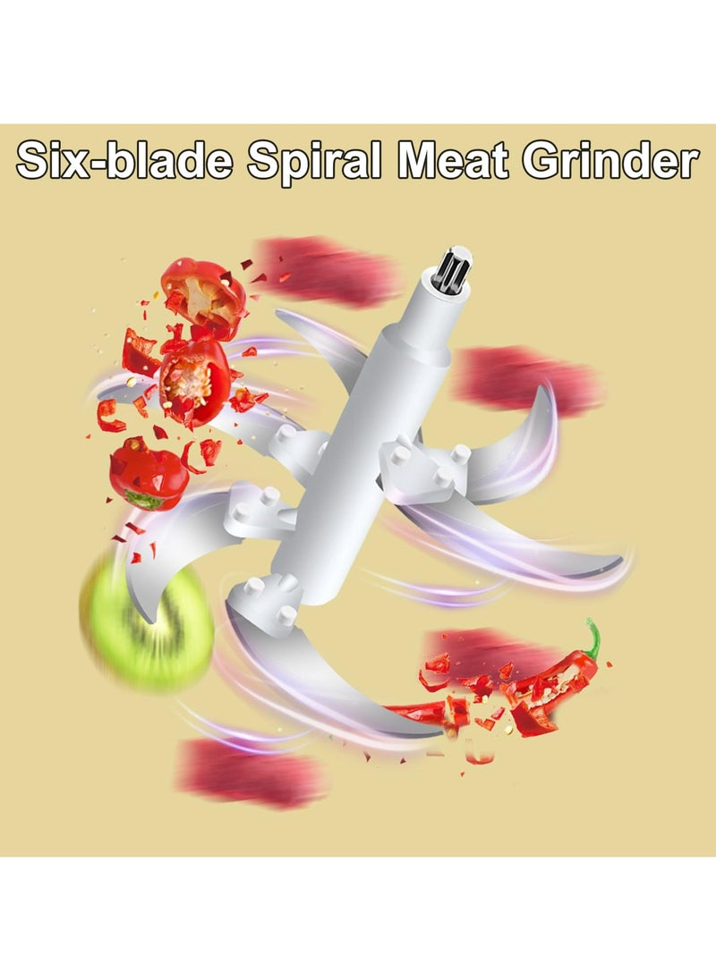 500W Meat Grinder Electric, Food Processor Onion Vegetable Garlic Chopper Electric 6 Blades 5L Robust Stainless Steel Bowl