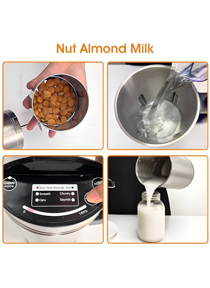 Essentials 360 Almond Milk Maker Machine – Stainless Steel Plant Milk Maker for Almond Milk, Soy Milk, Oat Milk, Cashew Milk, Coconut Milk & More