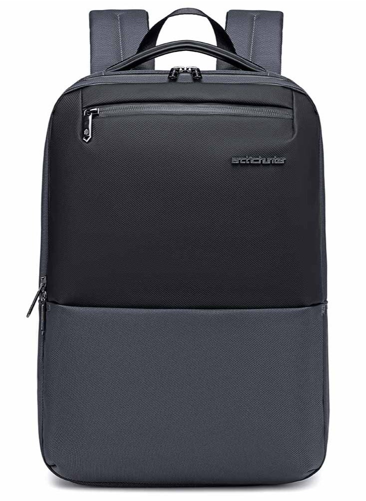 Business Travel Backpack, Casual School Book Bag with Laptop and Tablet Compartment for Men, Grey