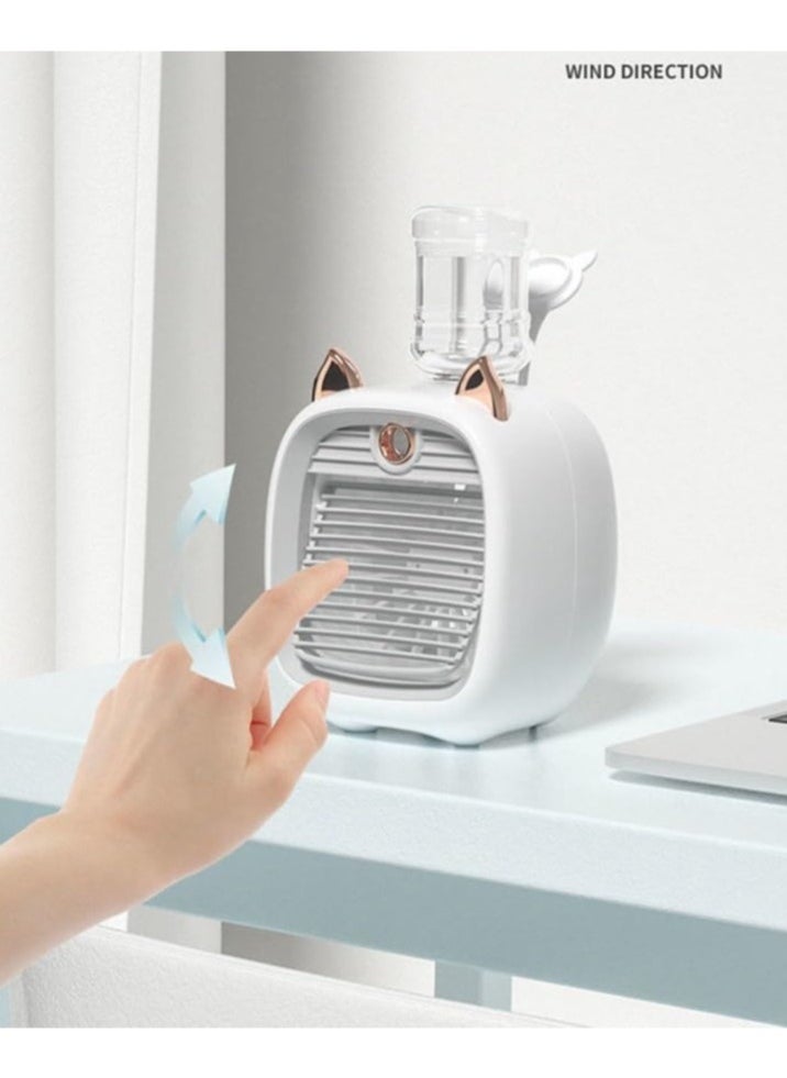 Rechargeable Mini Portable Air Conditioner Fan Cooler In 3 Speed Usb Personal Air Conditioner Fan